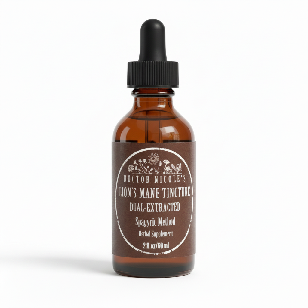 Nicole's Apothecary Lion's Mane Tincture bottle