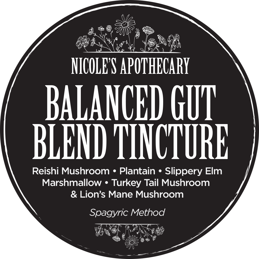 Nicole's Apothecary Balanced Gut Blend Tincture label front