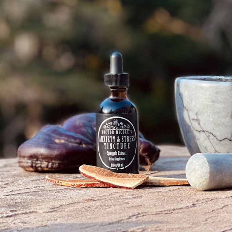 Nicole's Apothecary Anxiety & Stress Tincture with mushrooms