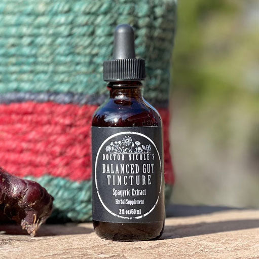 Nicole's Apothecary Balanced Gut Tincture with basket